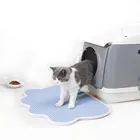 Удобный коврик для кошачьего туалета, удобные коврики для кошачьего туалета с водонепроницаемым ковриком для чистки домашних животных, двухслойный коврик из ЭВА
