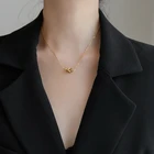 YUN RUO не выцветает 18K позолоченный винтажный ободок с узлом ожерелье женское ювелирное изделие модные аксессуары из титановой нержавеющей стали