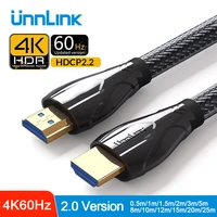 unnlink hdmi compatible cable uhd 4k 60hz hdr 2 0 cable hdcp2 2 switch splitter for xiaomi tv ps4 xbox computer laptop 0 5m 25m