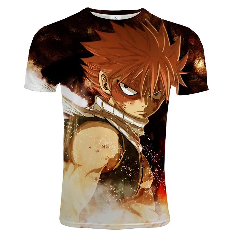

Anime Fairy Tail 3D Printed Tshirt Spring Summer Fashion Streetwear Men Women O-Neck Tshirt Sports Casual T Shirt Trendy Clothes