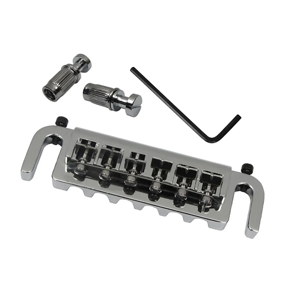 

Chrome Style Wrap Around Bridge Tailpiece Accessory Parts for LP Electric Guitar Parts Music