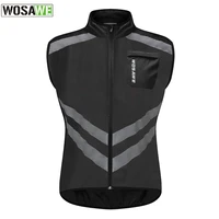 wosawe safety reflective mens cycling vest sleeveless jacket road mountain bike bicycle vests windproof motorcycle windbreaker