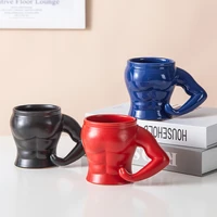 creative 3d abdominal muscle cup muscular man shape cup color ceramic mug coffee cup black red water cup porcelain cup milk cup