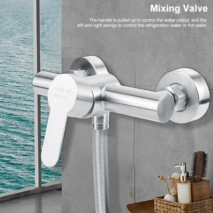 Смеситель для душа из нержавеющей стали двойной тип кран горячей и холодной воды