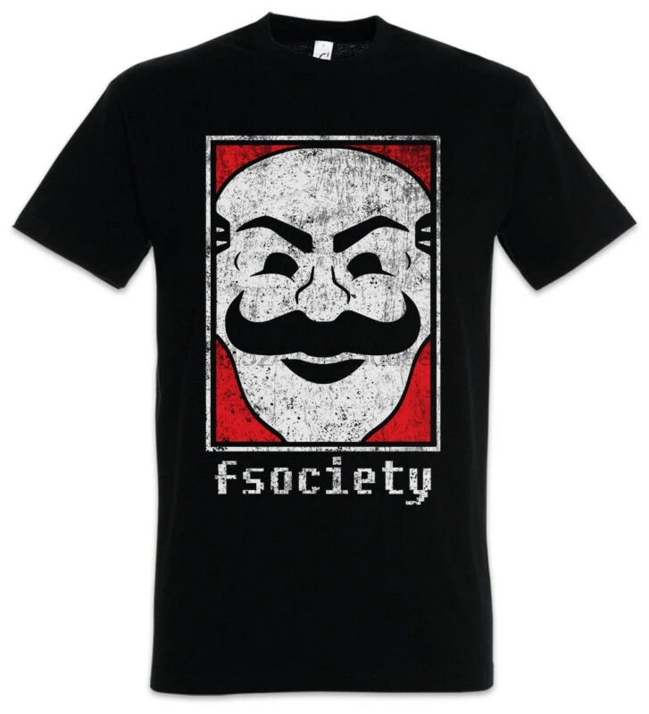 MR. ROBOT FSOCIETY LOGO T-SHIRT - Symbol Hacker Anonymous Virus TV Series Shirt | Мужская одежда