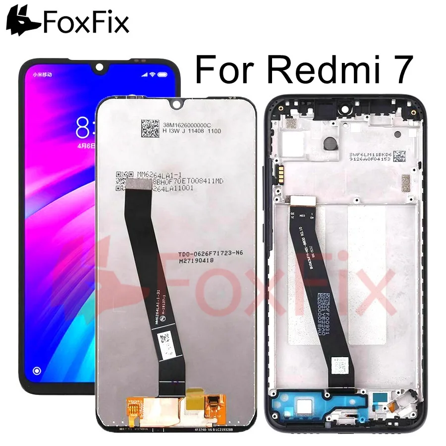 Для Xiaomi Redmi 7 ЖК-дисплей кодирующий преобразователь сенсорного экрана в сборе с рамкой для Snapdragon 632 Redmi 7 Замена ЖК-экрана