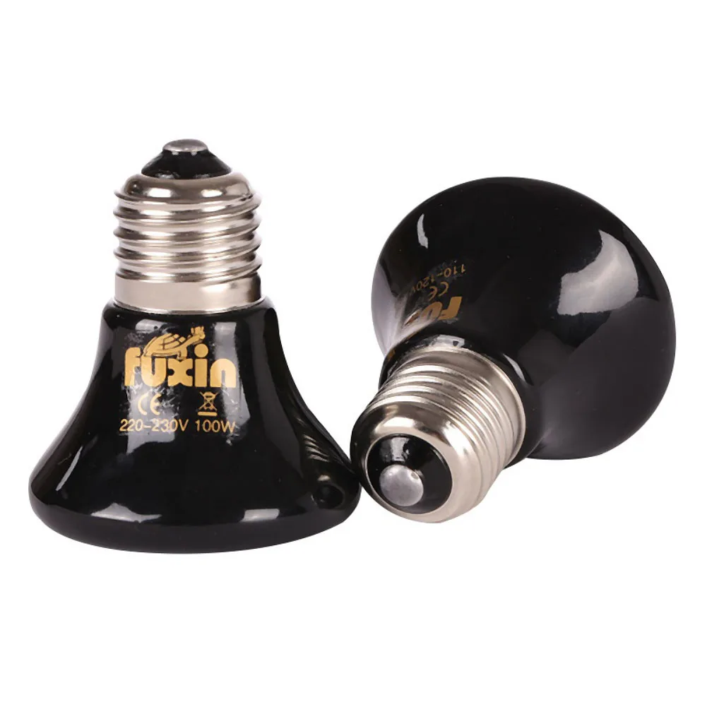 Pet Heating lamp Black Infrared Ceramic Emitter Heat Light Bulb Brooder Chickens Reptile Lamp 25W 50W 75W 100W 220-240V | Дом и сад