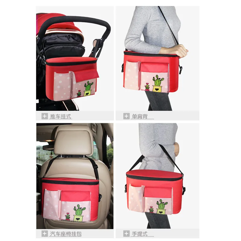 Baby Hanging Basket Stroller Bag Mummy Stroller Travel Nappy Bags Water Bottle Diaper Storage Nursing Bag Stroller Accessories