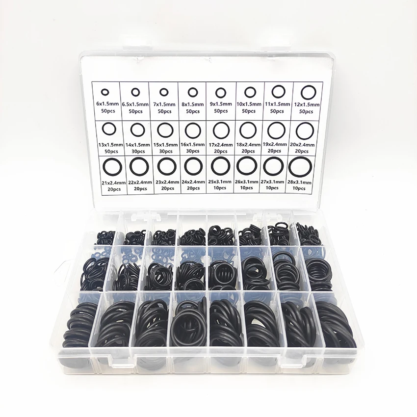 

Universal O Ring Assortment Kit in 24 Sizes, 740pcs,O Ring Kit for Plumbing Automotive Faucet Repair, Nitrile Rubber O Ring Set