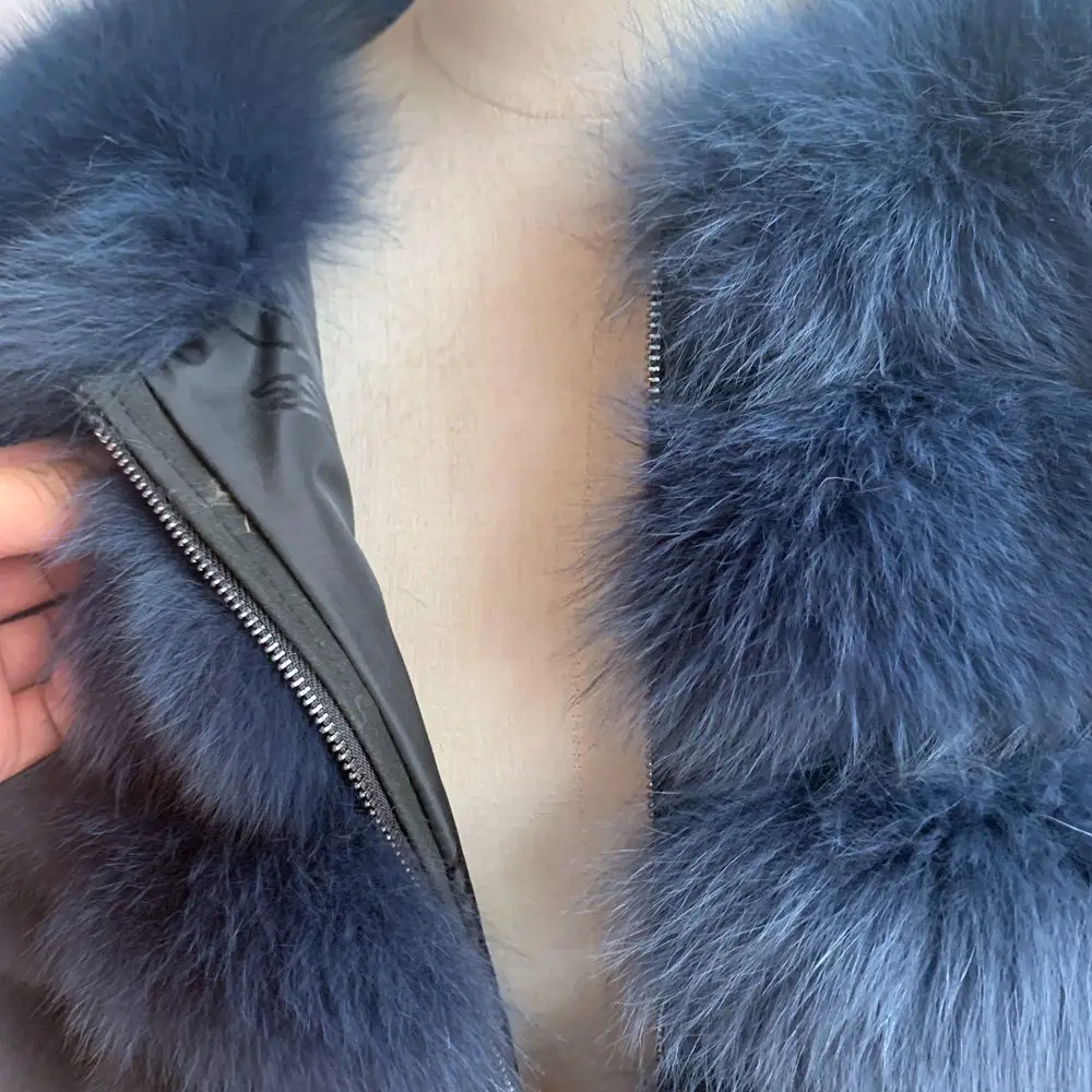 

2021 new Real fox fur coat women's jackets winter natural fur fashion short jacket luxury leather Women coat
