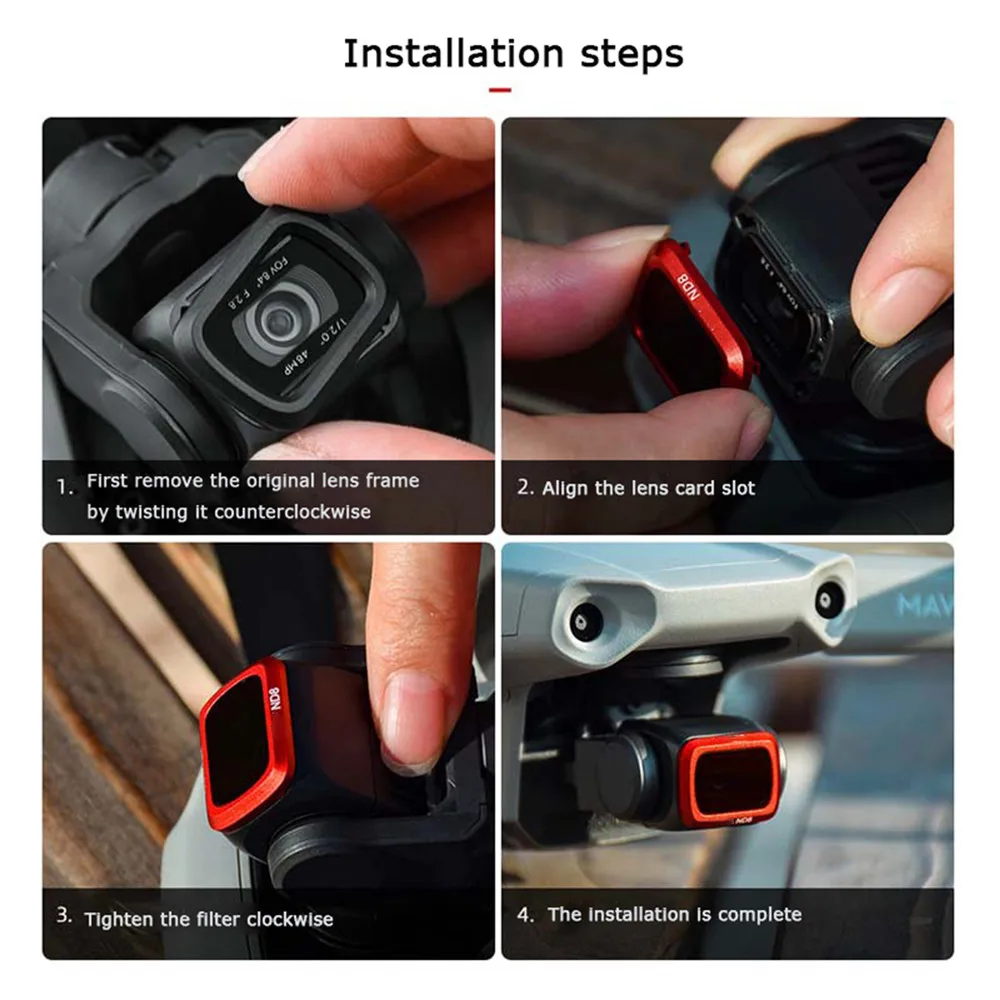 

For DJI Mavic Air 2 HD UV CPL ND4 ND8 ND16 ND32 Lens Filter Kit for DJI Mavic Air 2 Drone Camera Lens Filters Accessories