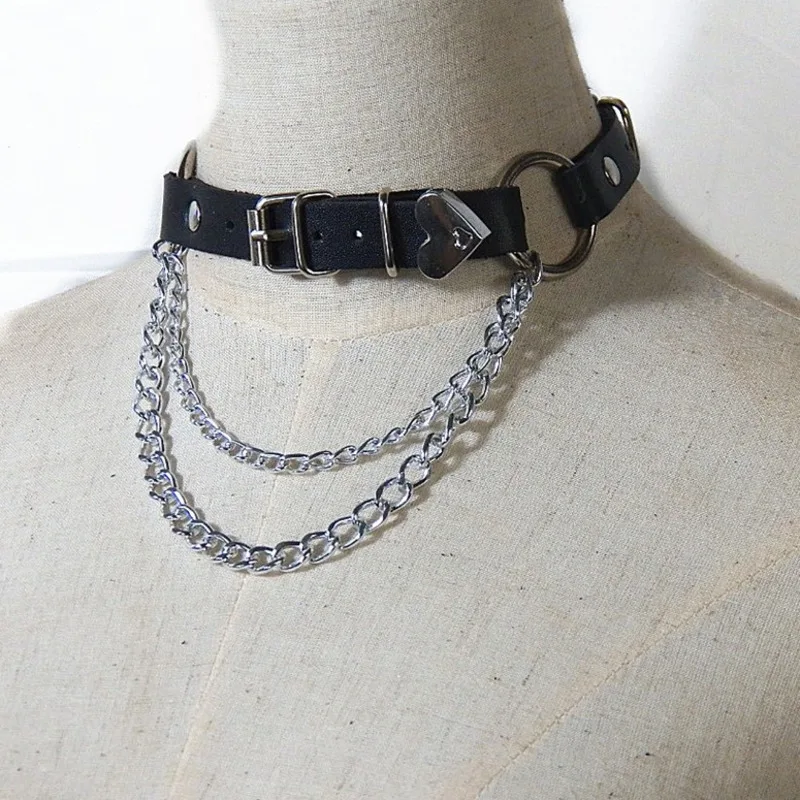 Женское Ожерелье с пряжкой в форме сердца из ПУ кожи|Ожерелье-ошейник| |