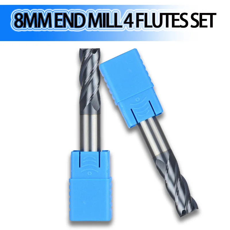 8 мм Концевая фреза 4 набор флейт Вольфрам Сталь фрезерный инструмент