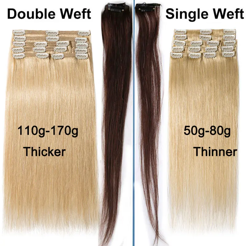 SEGO 10 &quot 24&quot 110 г 170 прямые человеческие волосы на заколках для наращивания 100%