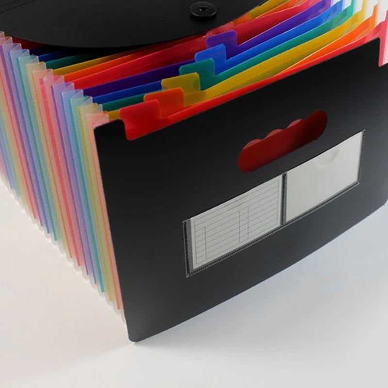 24-Layer Big Document Bag Rainbow Accordion A4 Classification Test Papers Tool Business Expanding File Folders Filing Products | Канцтовары