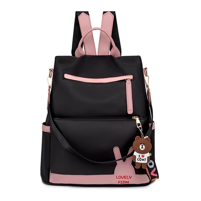 

New pure color women's backpack casual fashion simple anti-theft Travel Backpack women's outdoor sports waterproof bag