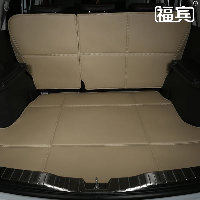 

Leather PU 3D Stereoscopic Dedicated PU Leather Car Trunk Mats+backrest Pads for Forest Subaru XV Outback Non-slip Waterproof Ta