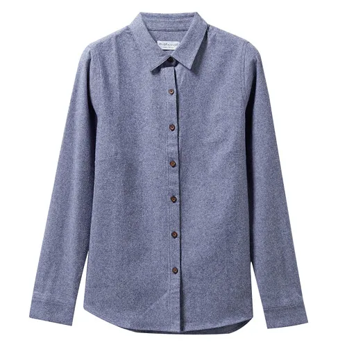 04Blue Giordano женская фланелевая рубашка с длинными рукавами, из натурального хлопка - Цвет: 04Blue