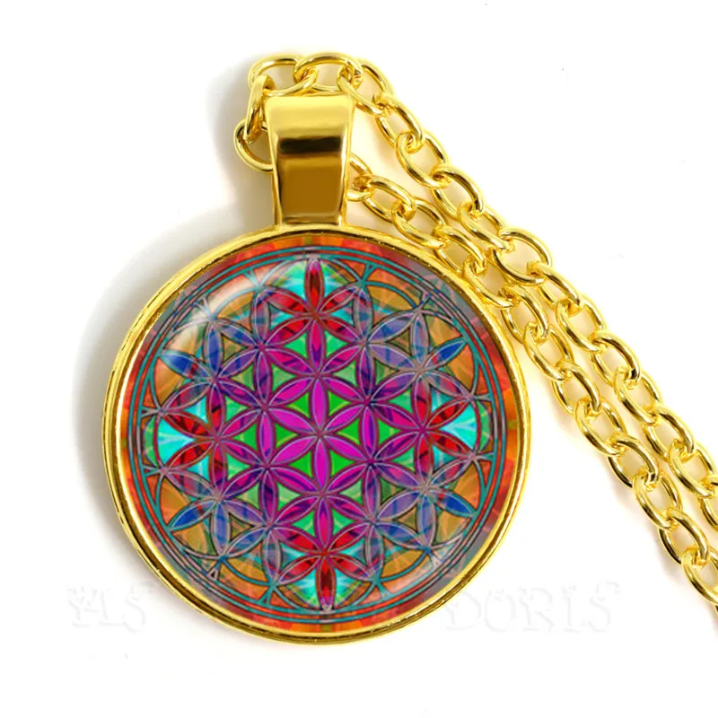 В винтажном стиле С фокусным расстоянием 25 мм стеклянный купол ожерелье буддизм