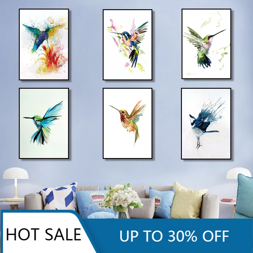 

Абстрактная рождественская птица, Картина на холсте, красивая фотография, фотография, Декор для дома