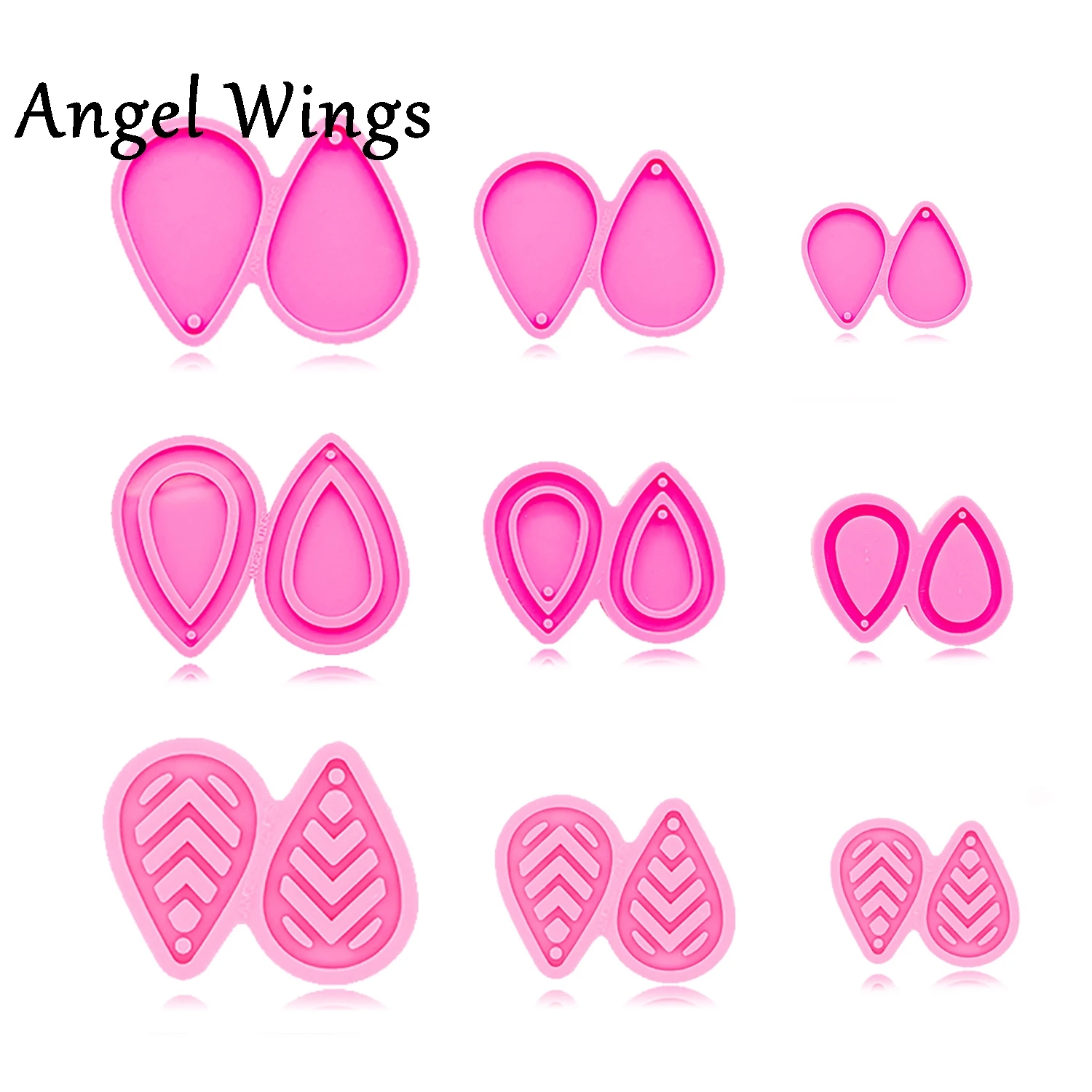 

DY0251 Tear Drop Hoop Earrings/Double Teardrop Earrings Silicone Molds DIY Epoxy Mold, Resin Molds To Make Crafts with Epoxy