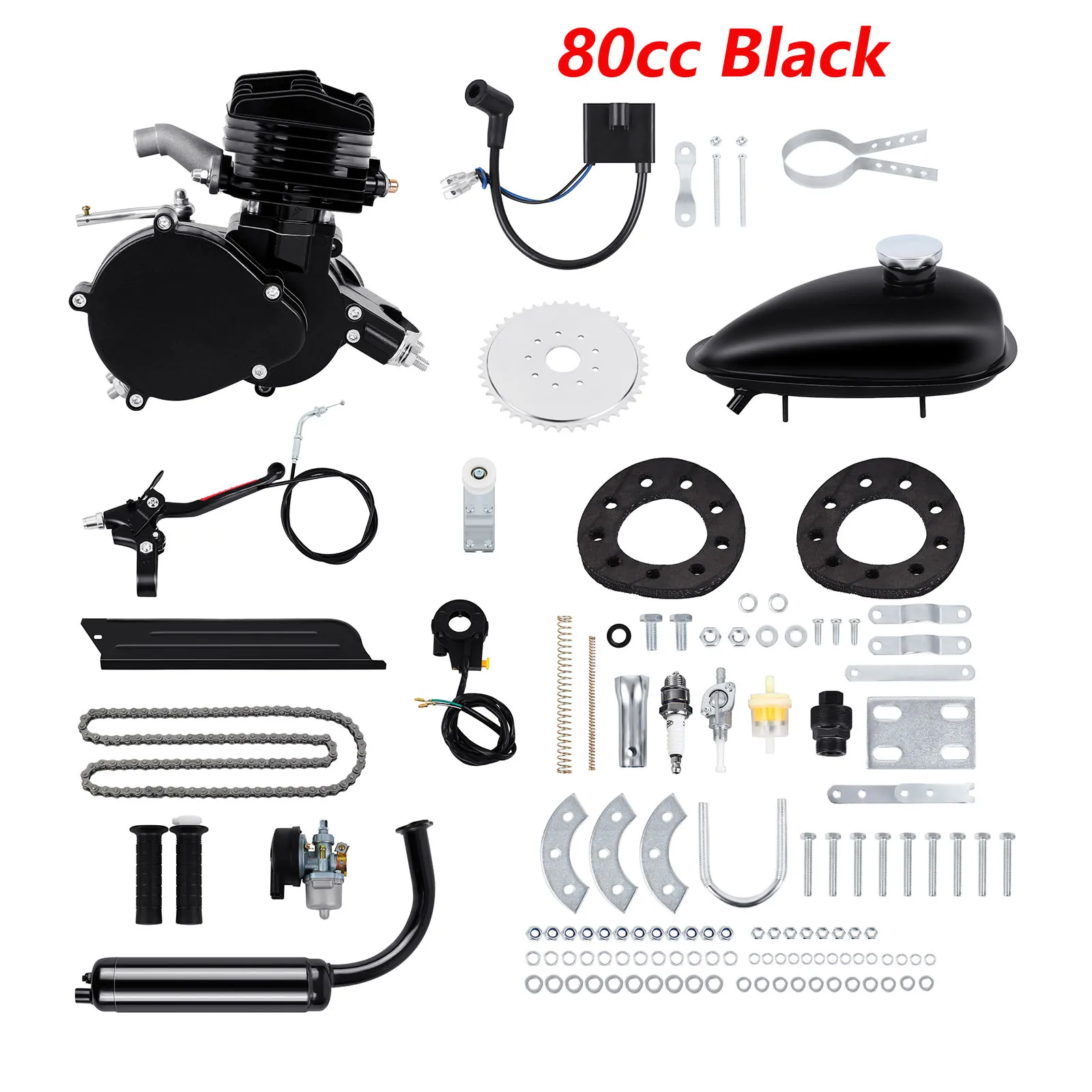 50cc 80cc мотоцикл 2 тактный газовый двигатель комплект для DIY электрический
