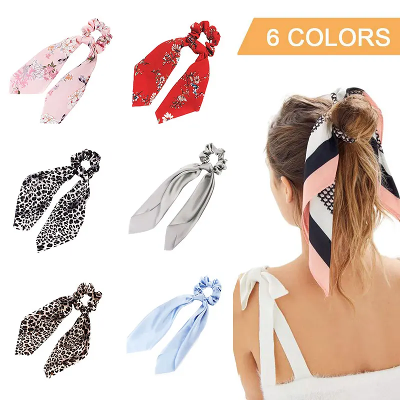

Women Hair Bow Ribbon Hair Ring Fashion Girls Hair Bands Scrunchies Ponytail Tie Stretch Hair Accessories B2Cshop