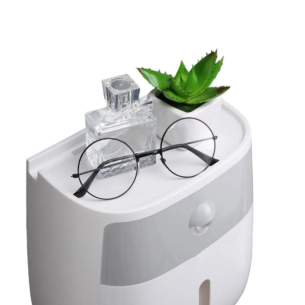 Водонепроницаемый настенный туалет ванная комната Бумага держатель Полотенца