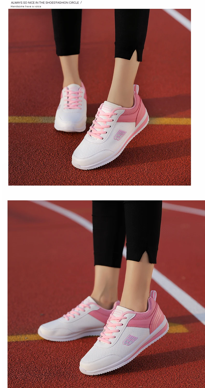 Size 35-41 New Fashion Tennis Shoes for Women Ultra-light Leather Blue Sneakers Gym Sport Shoes Tenis Feminino Basket Femme