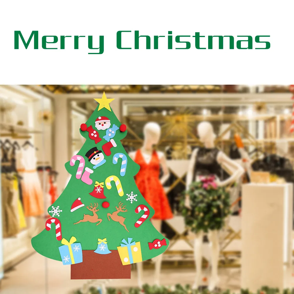 DIY войлок набор рождественской елки с украшениями для детей рождественские