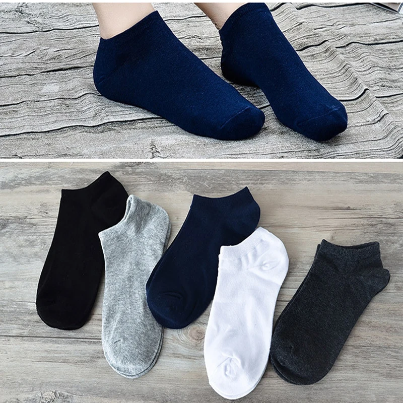 

20PC=10Pairs Women Cotton Socks Unisex Solid Color Short Tube Socks Comfortable Business Ankle Sox White Black Grey Navy Blue