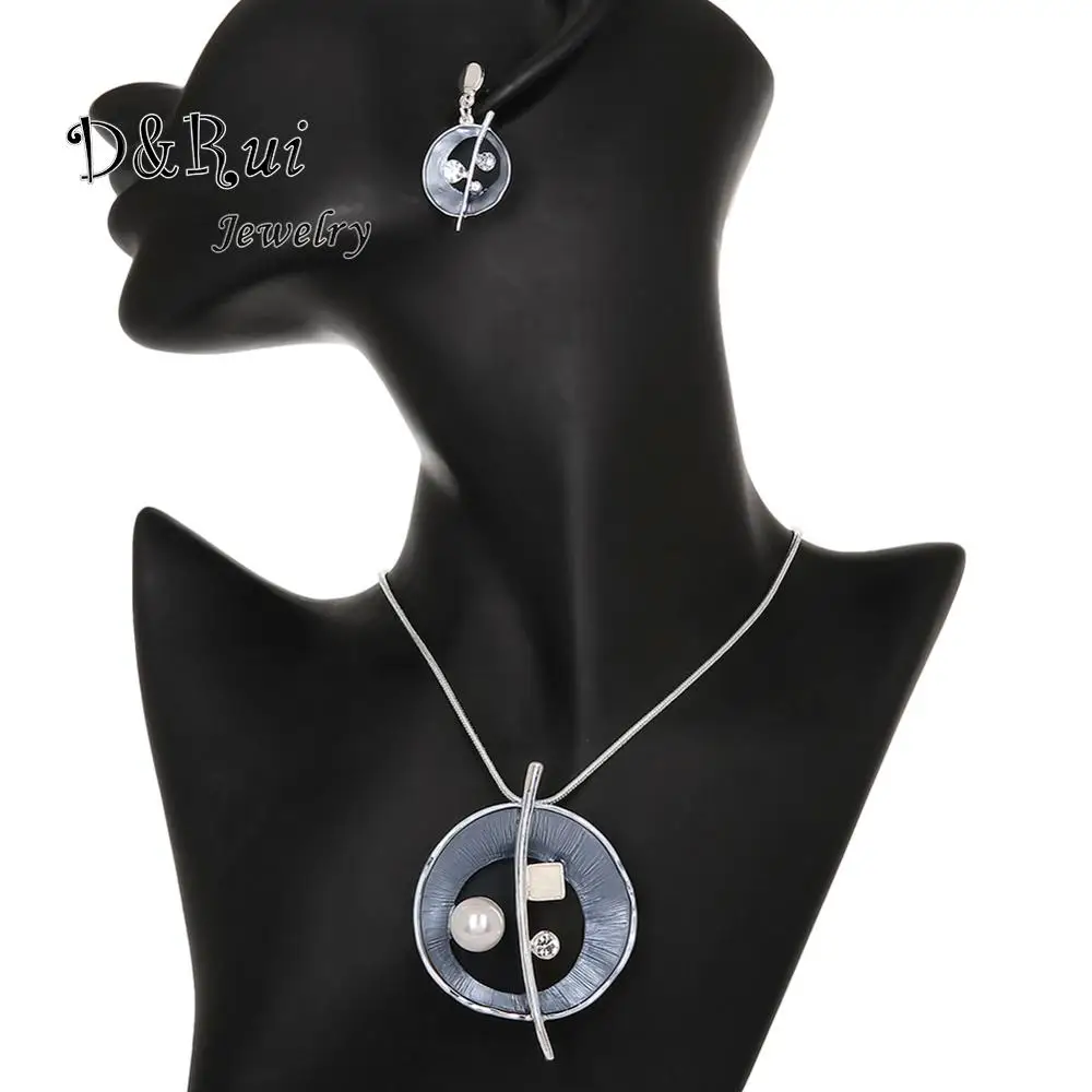 Модные жемчуг кулоны ожерелья Ювелирные наборы для женщин классический