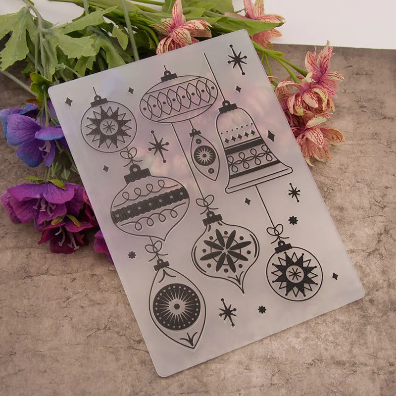 Рождественский мяч текстурированные пластиковые папки для тиснения создания