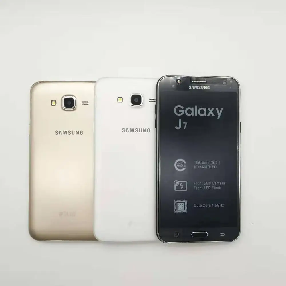 samsung Galaxy J7 разблокированный Duos GSM 4G LTE Android мобильный телефон Восьмиядерный с двумя sim-картами 5," 13 МП 1,5 ГБ+ 16 Гб отремонтированный