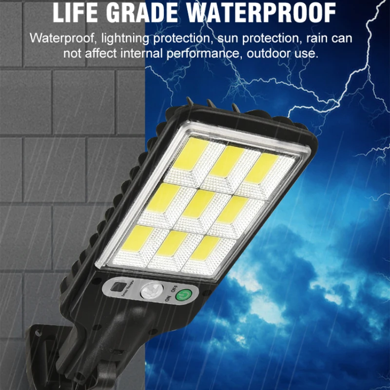 

Solar Light 117 COB Large Outdoor Solar Waterproof Street Light Garden Infrared Sensor Motion Sensor Smart Remote Control Light
