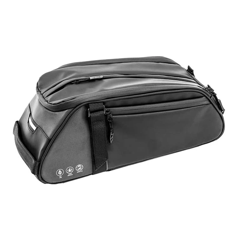 

Bike Reflective Rack Bag,Rear Seat Rack Cycling Carrier Chest Bag with 8L Capacity Multi Pocket for Outdoor Traveling