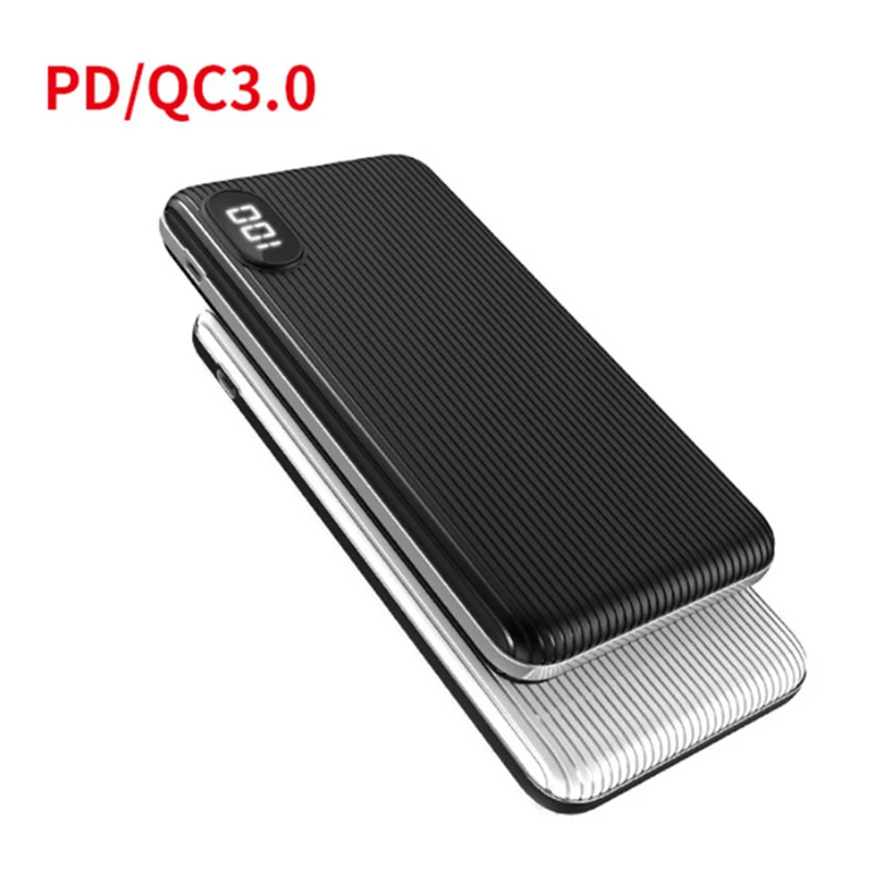 Портативное зарядное устройство 10000 мА · ч QC 3 0 PD Внешняя батарея для iPhone Samsung Huawei