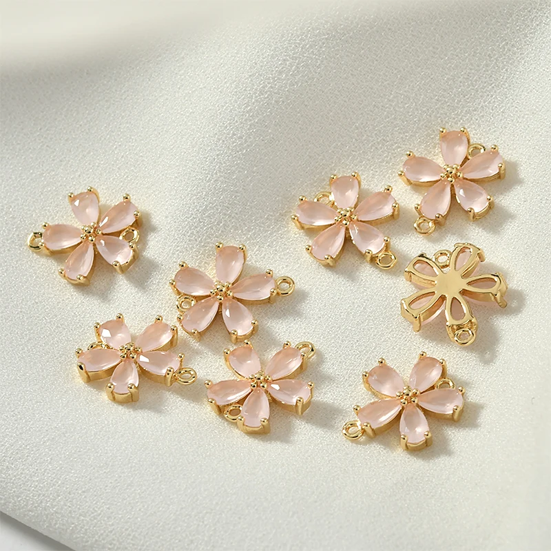 Двойные Висячие четырехлистные циркониевые браслеты с цветами ожерелье серьги