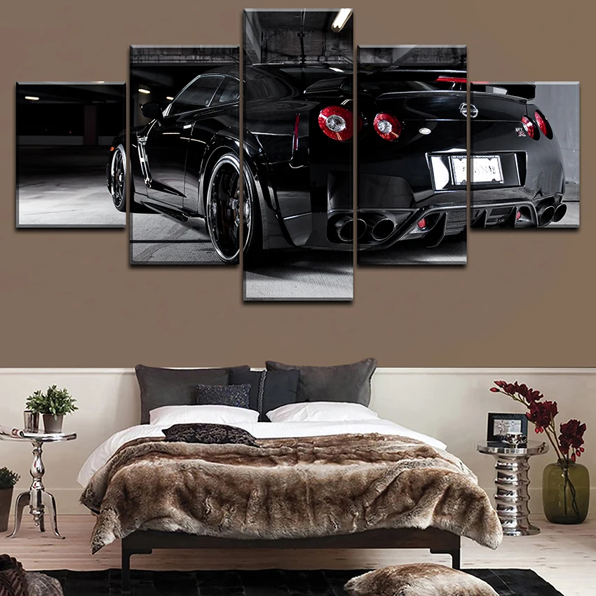 

Home Decorative Canvas Paintings 5 Pieces Nissa Skyline Gtr Car Pictures Wall Artwork Prints Modular Poster For Living Room