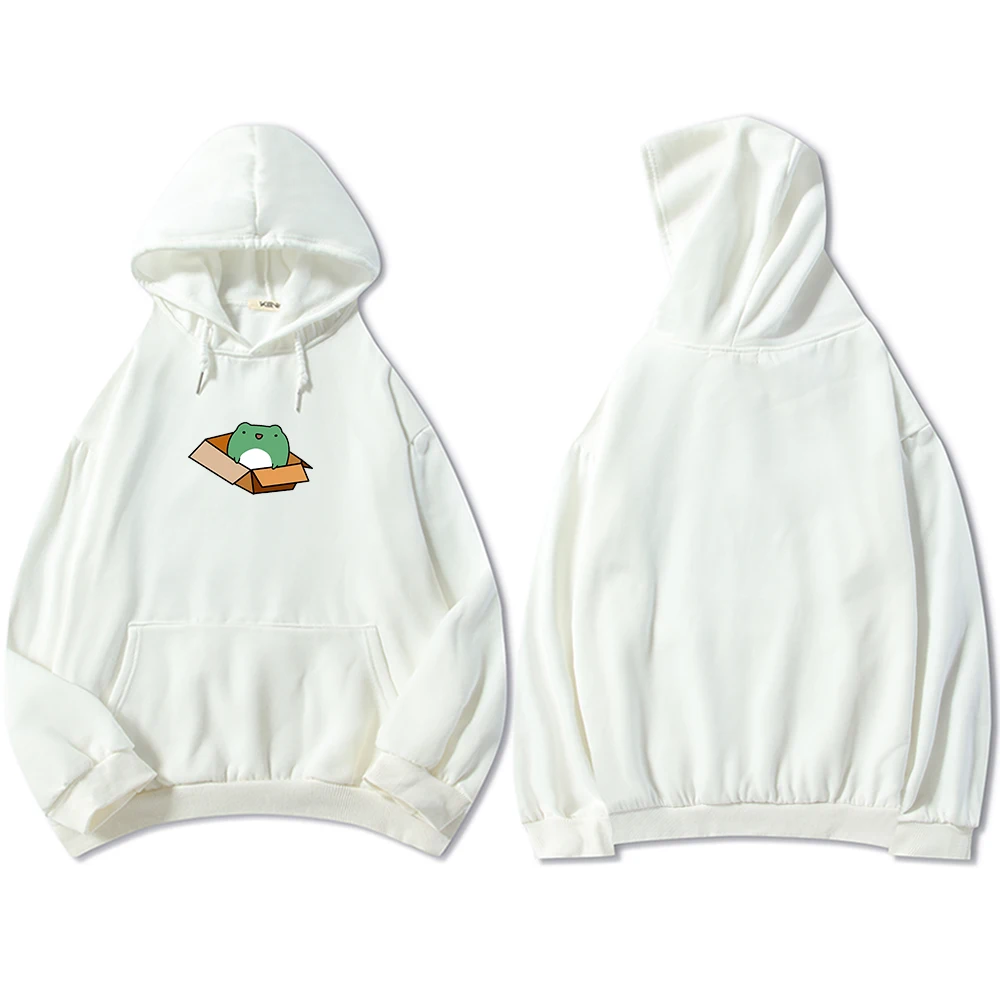 Harajuku Frog Vintage Pullover Oversize Korean Style Sweatshirt Women Sweetshirt Long Sleeve Loose Fit Winter Hoodies Sweatshirt
