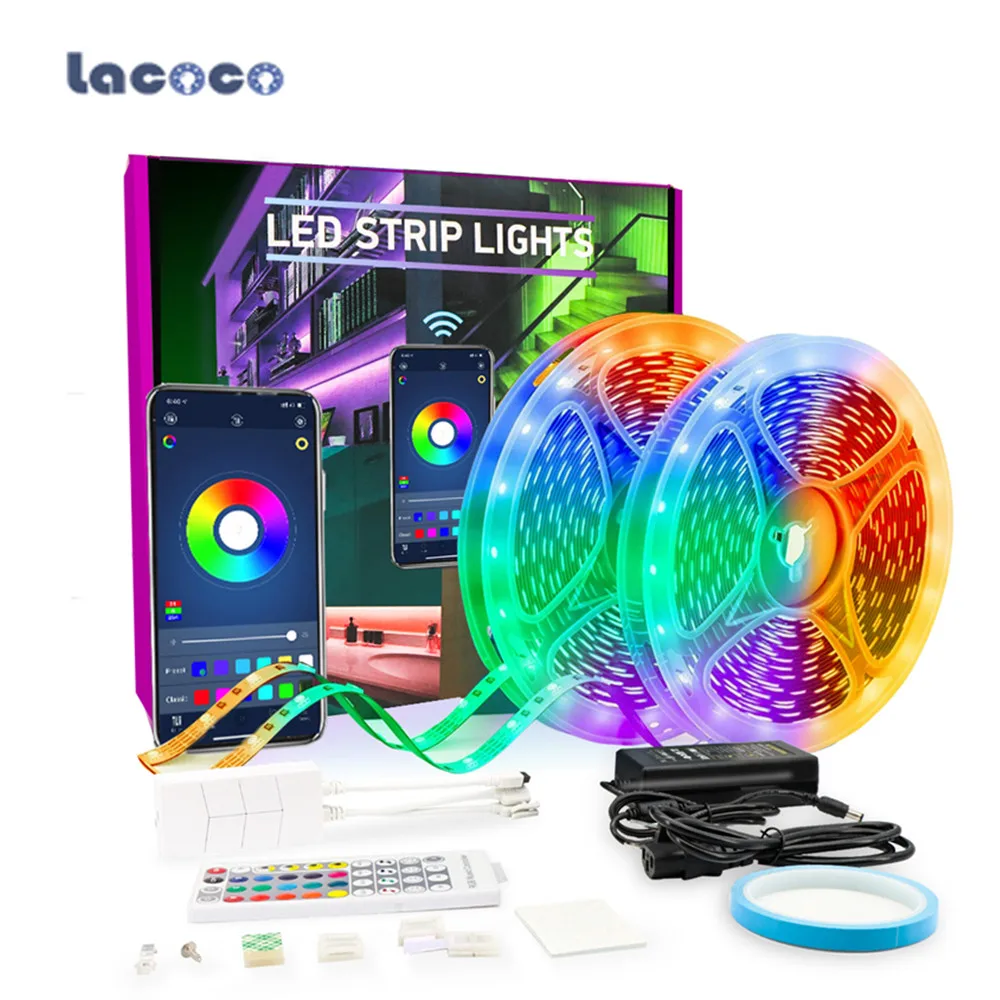 Светодиодная лента с Bluetooth 40 м совместимая RGB 5050|Светодиодные ленты| |