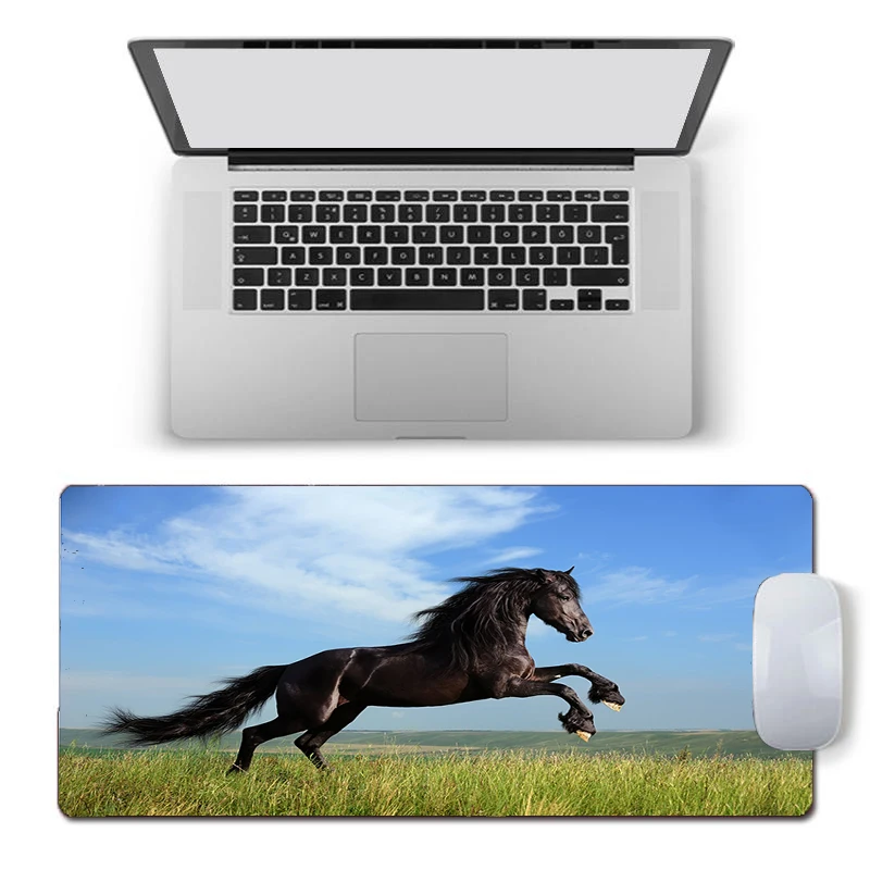 

horse 90x40cm Mouse Pad Gamer Large Computer Notebook Mini Pc Mousepad XL Carpet gaming accessories Keyboard Desk Mat