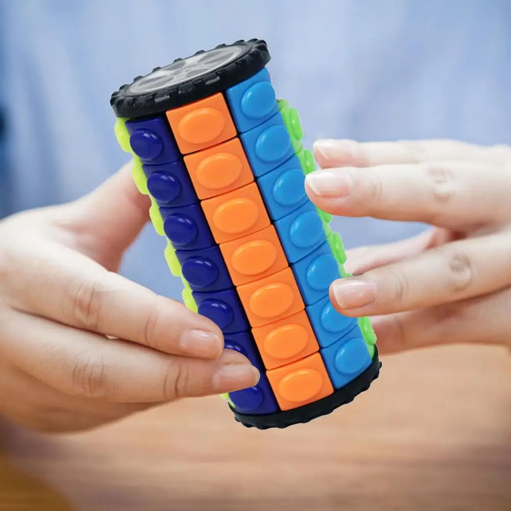 

High Quality Kids Smooth Colorful Cylinder Slide Puzzles Infant Early Educational Toys For Children Adult Relaxing Office Gift