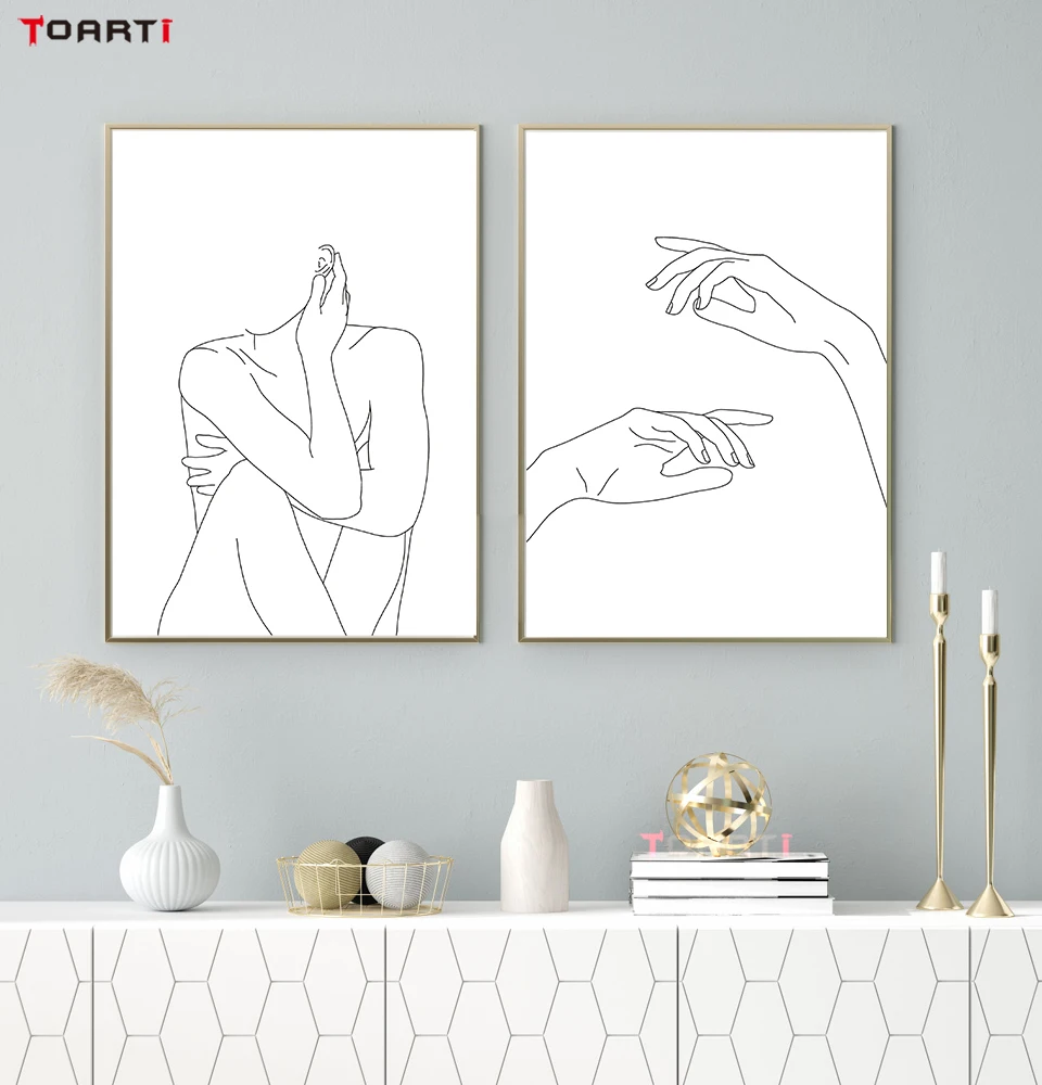 Модульные скандинавские постеры и принты минималистичные настенные картины для