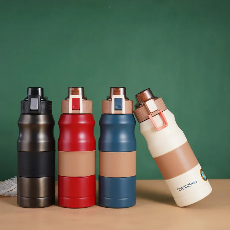 

500ml Bounce Cover Stainless Steel Heat Preservation Portable Outdoor Sports Water Thermos Cup For Fashion Students To Make Tea