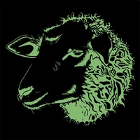 sheep animal patches for clothing luminous badge heat transfer printing noctilucent patch clothes fluorescence stickers gifts