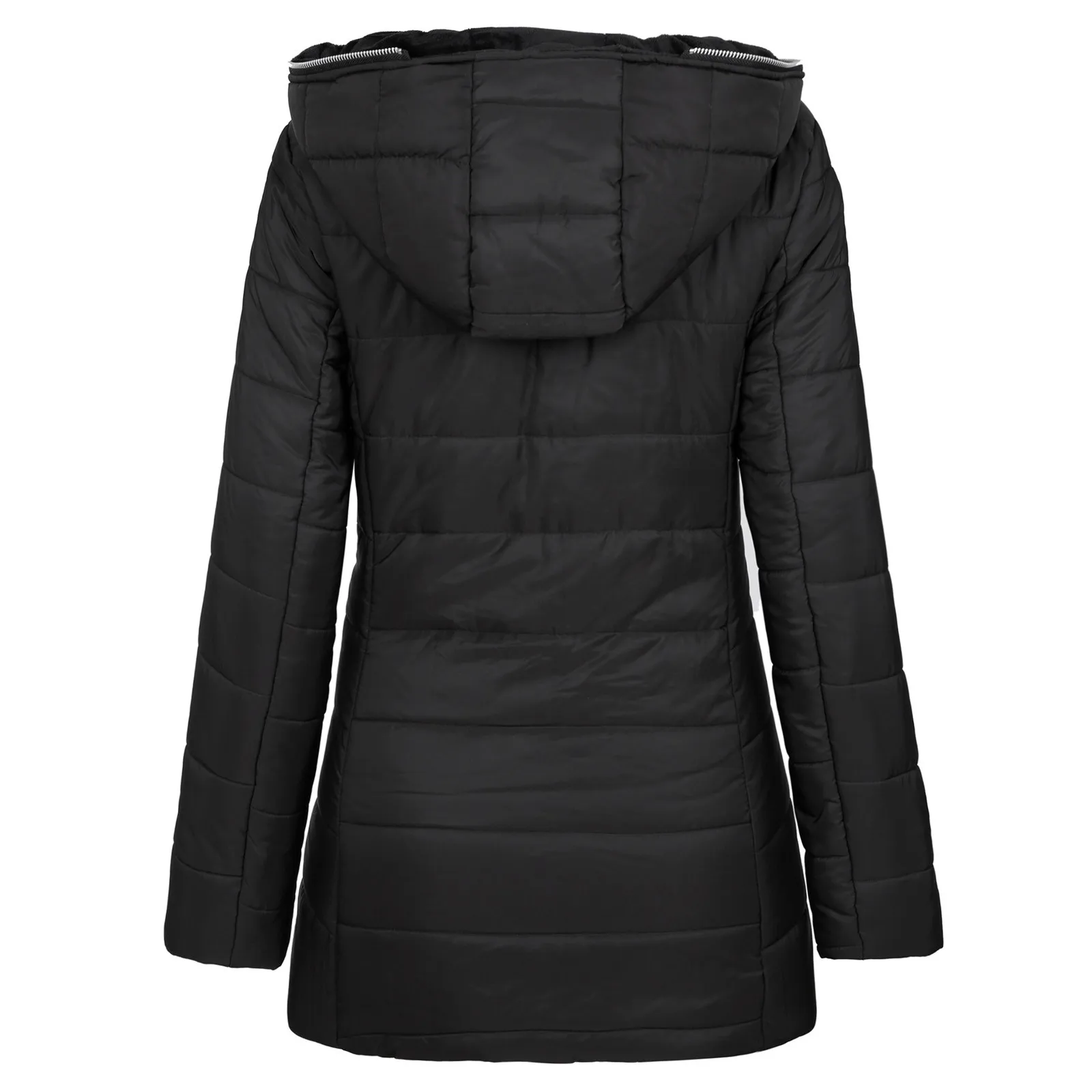 Winter Jacket Women 2020 New Plus Size 2XL Hooded Slim Long Parka Mujer Cotton Padded Overcoat Casual Black Coat Female