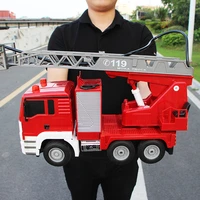 large rc 2 4g big remote control electric fire rescue truck spray fire toy car sprinkler music fire car engines educational toys