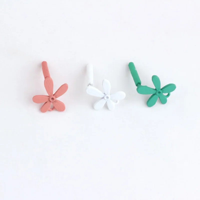 10pcsButterfly Statement Earrings Fashion Diy Jewelry Accessories Drop Oil Spray Flower Alloy Korea for Women Material Pendant | Украшения