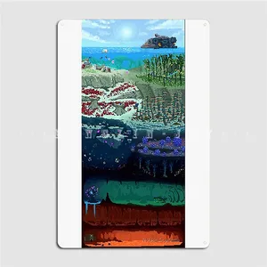 Металлический знак Subnautica, кинотеатр, кухня, домашний персонализированный Настенный декор, оловянный знак, плакат